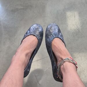 Tieks Glittering Silver Flats